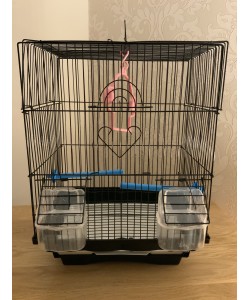 Parrot-Supplies Sarasota Flat Top Small Bird Cage - Black